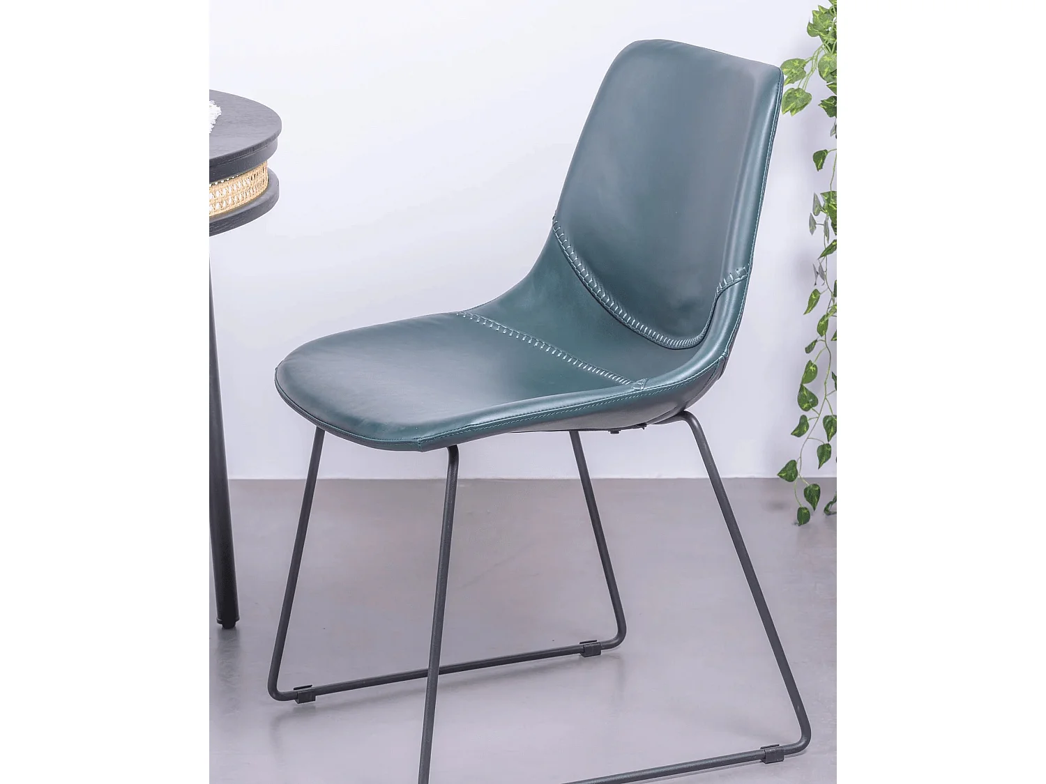 Lot de 2 chaises industrielles - City - Bleu verdatre
