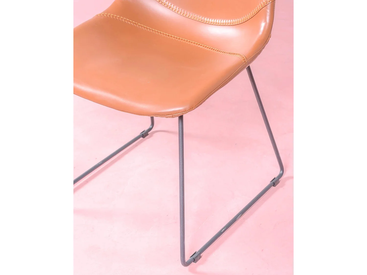 Conjunto de 2 cadeiras industriais - City - Laranja