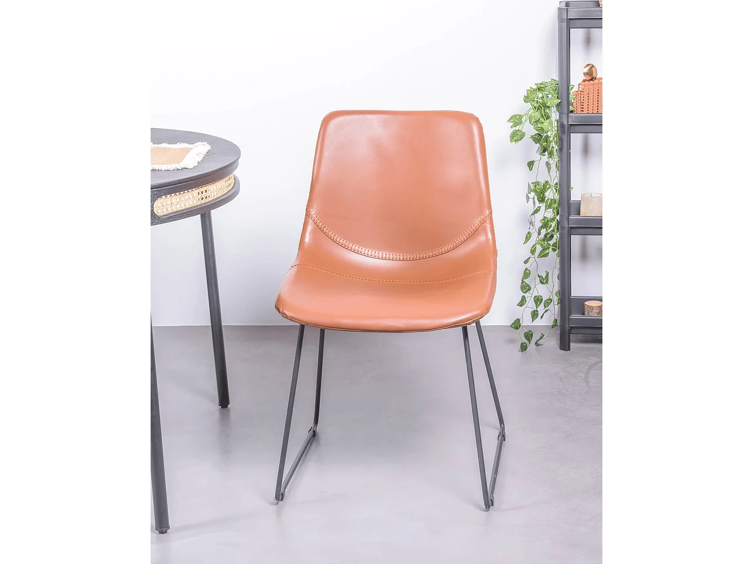 Conjunto de 2 cadeiras industriais - City - Laranja