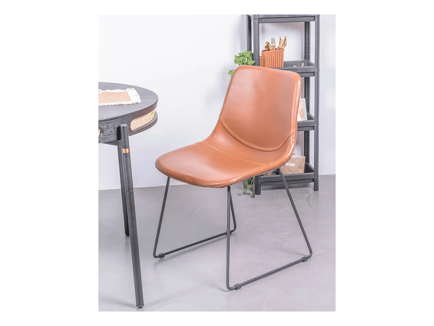 Lot de 2 chaises industrielles - City - Orange