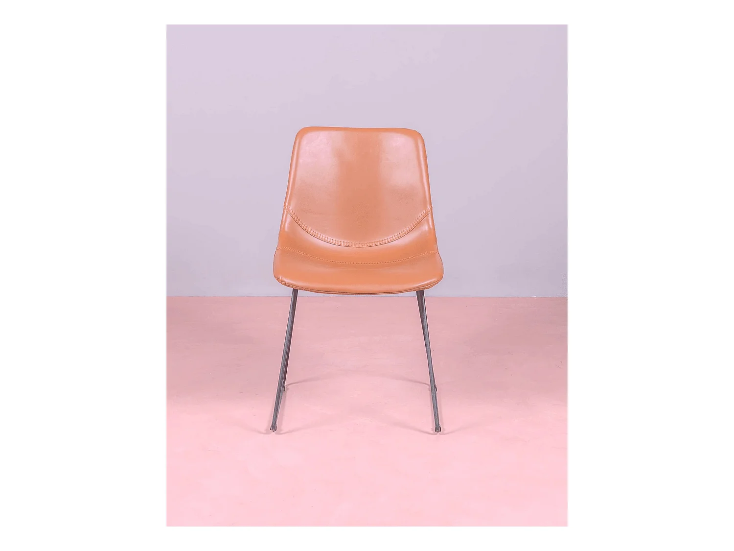 Lot de 2 chaises industrielles - City - Orange