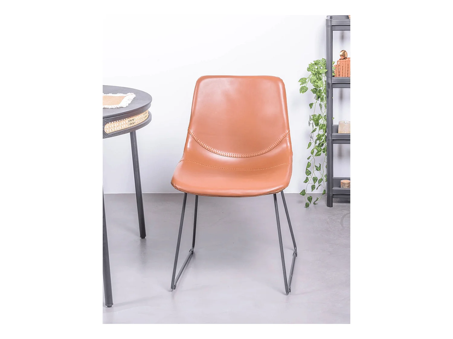 Lot de 2 chaises industrielles - City - Orange