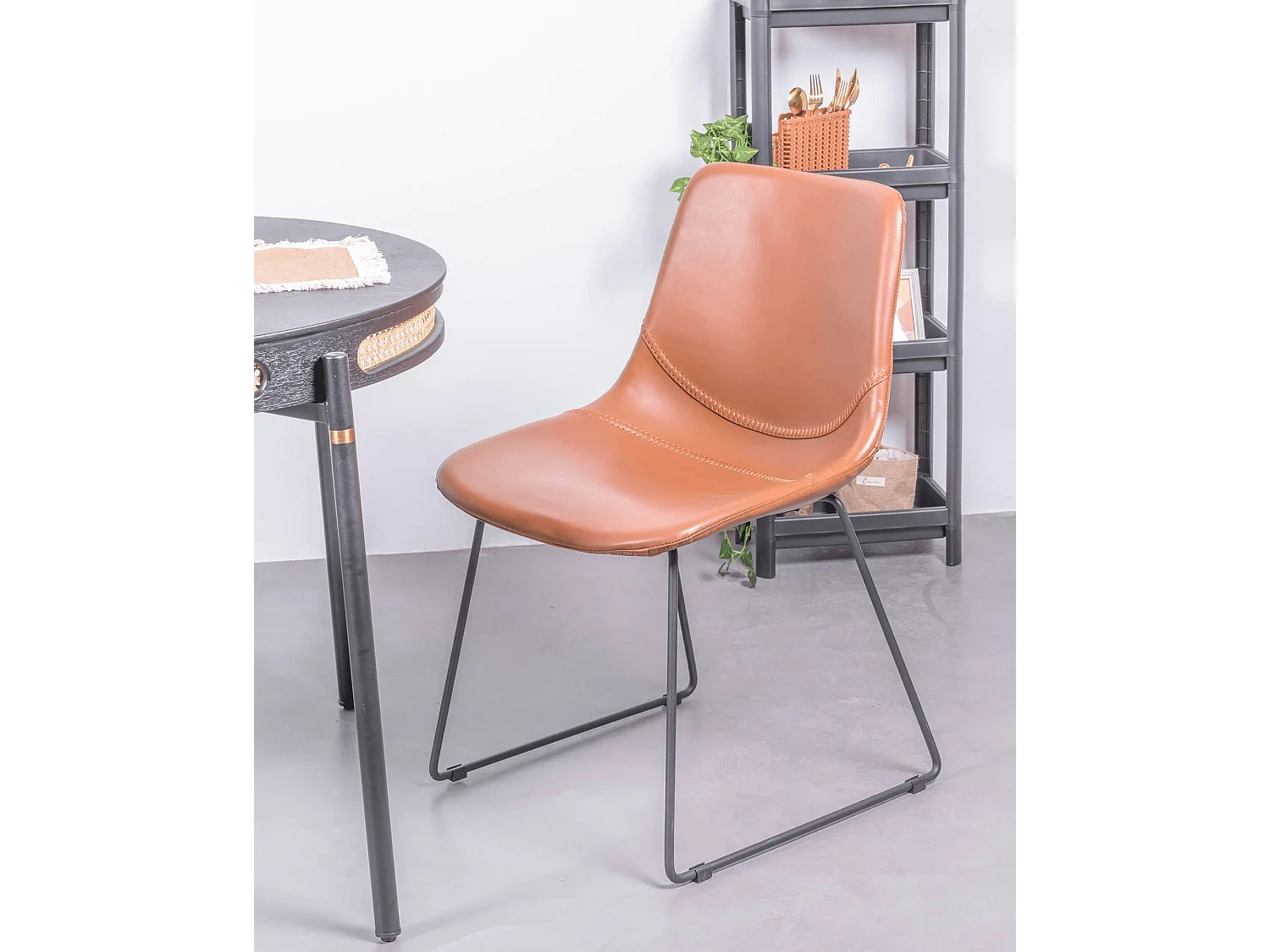 Lot de 2 chaises industrielles - City - Orange