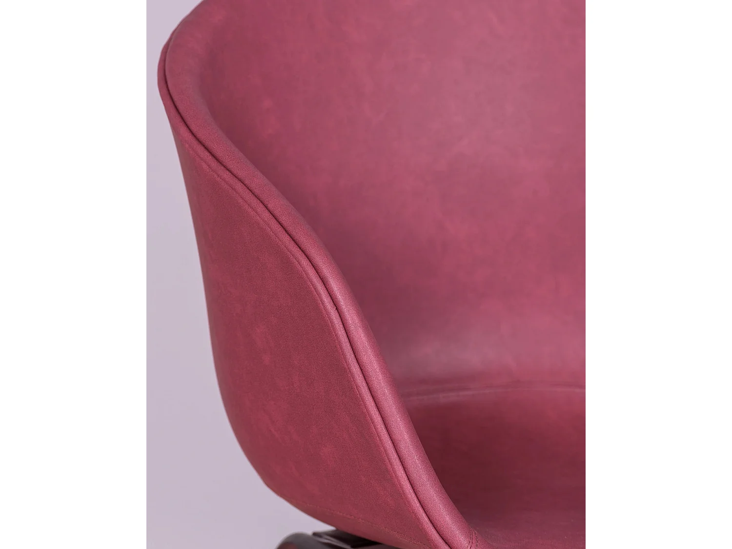 Sedia vintage con braccioli rivestita in similpelle cerata - Denver - Burdeos