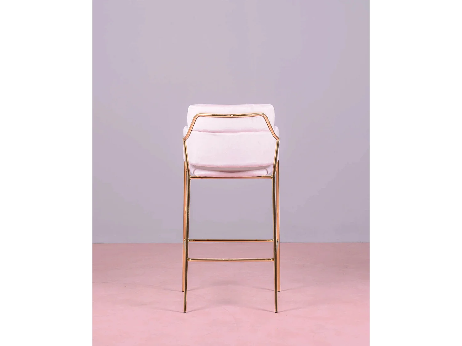 Lot de 2 tabourets design en velours - Cruiser - Rose