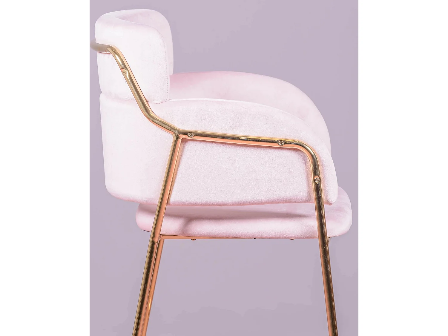 Lot de 2 tabourets design en velours - Cruiser - Rose