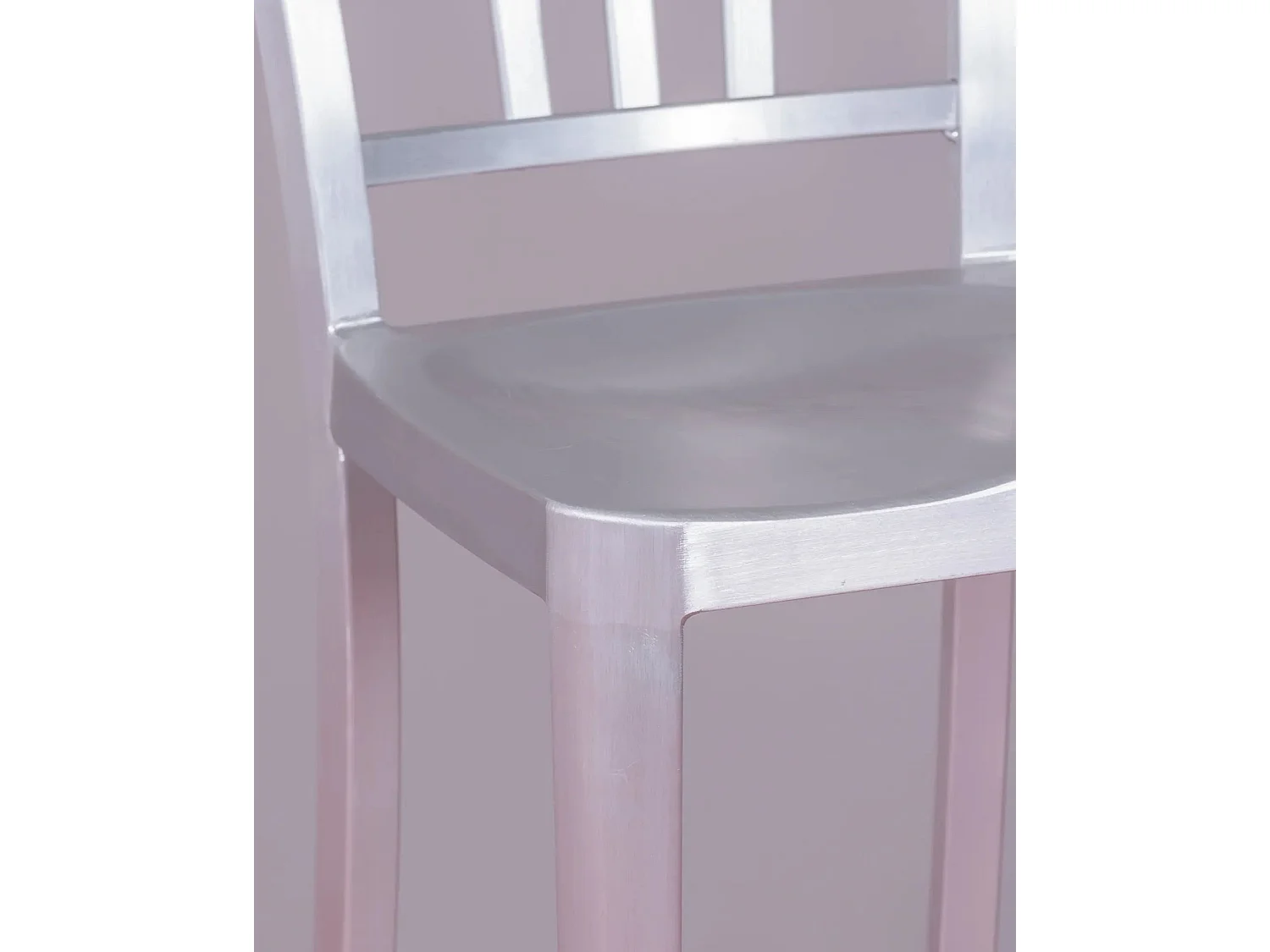 Tabouret en métal à dossier haut - Navi Army - Aluminio