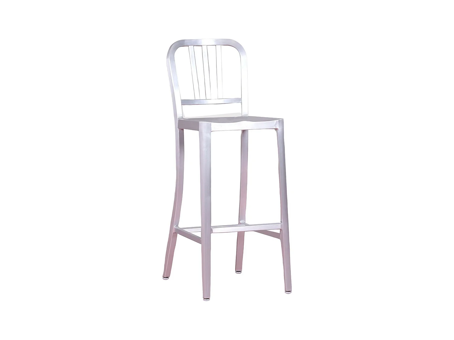 Tabouret en métal à dossier haut - Navi Army - Aluminio