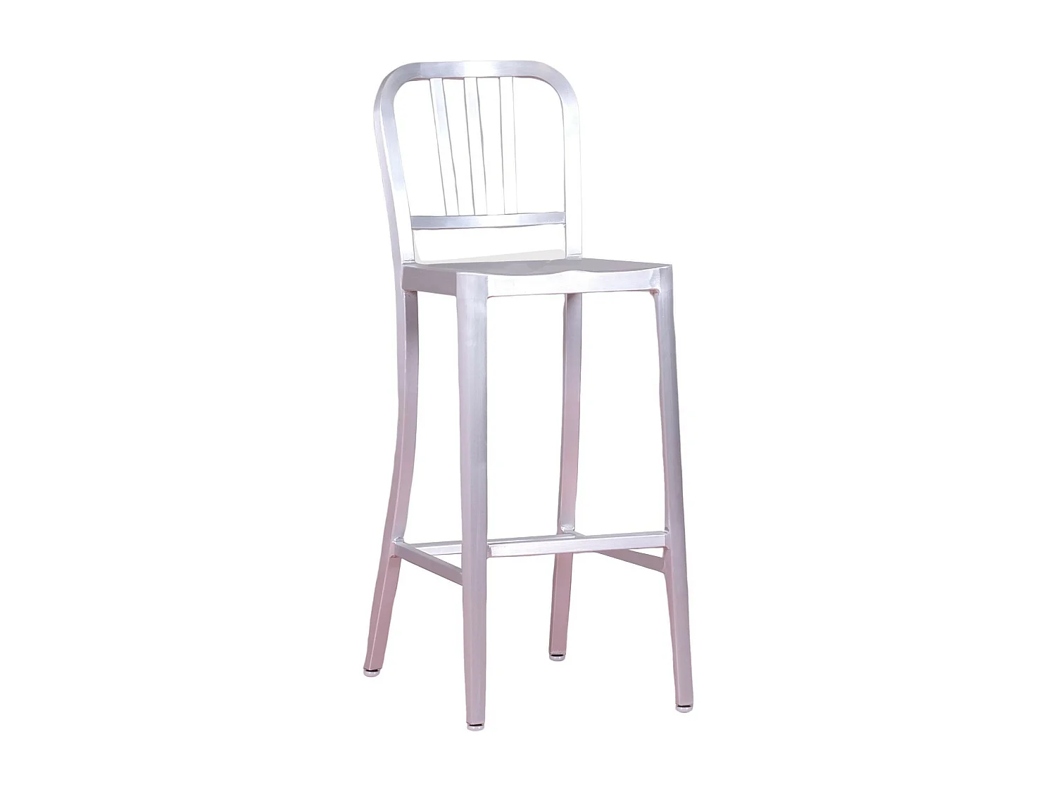 Tabouret en métal à dossier haut - Navi Army - Aluminio