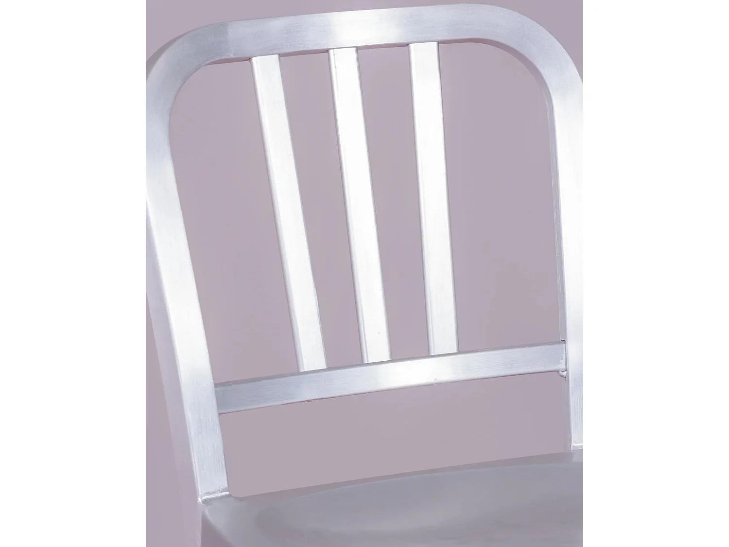 Tabouret en métal à dossier haut - Navi Army - Aluminio