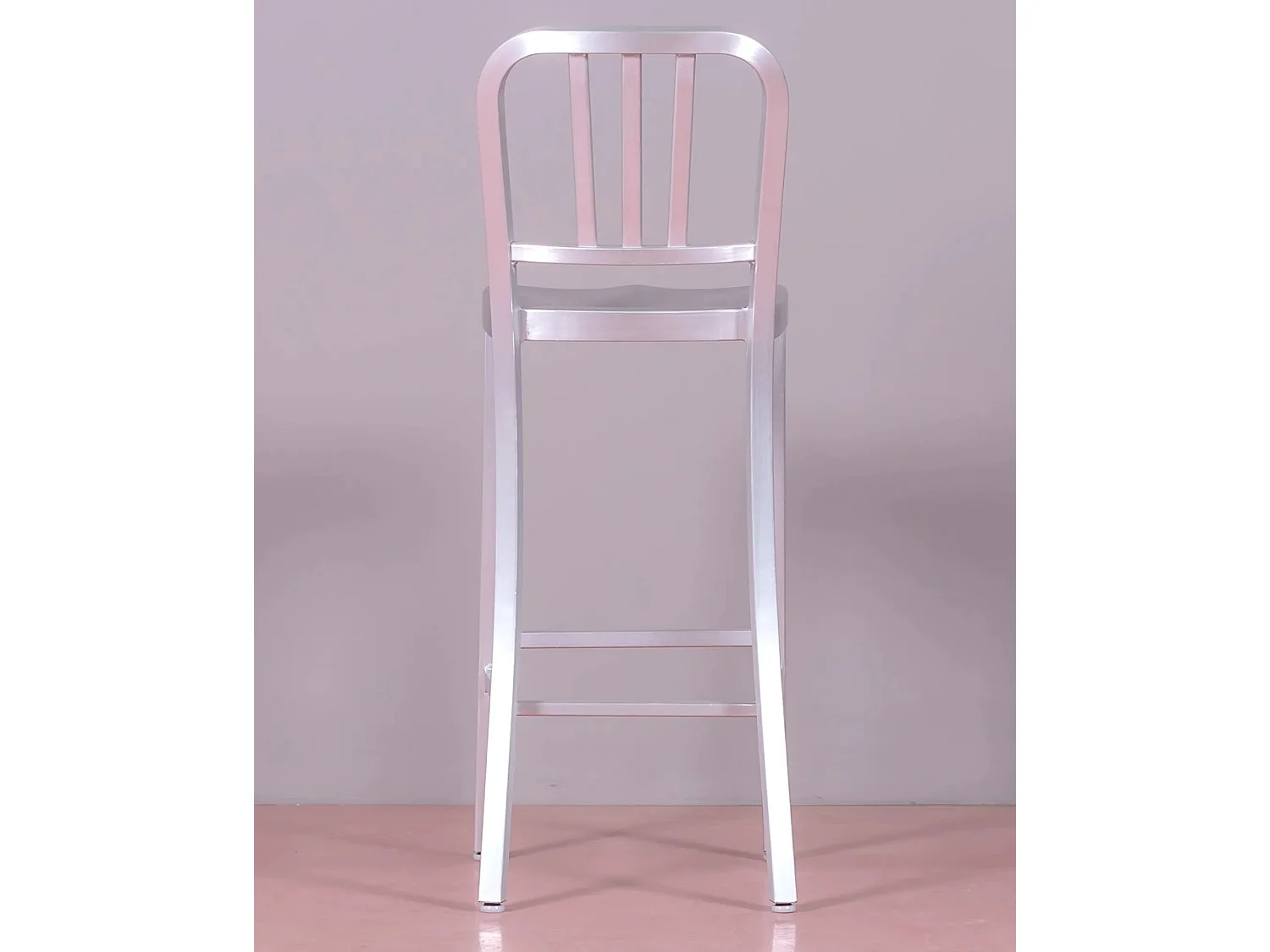 Tabouret en métal à dossier haut - Navi Army - Aluminio