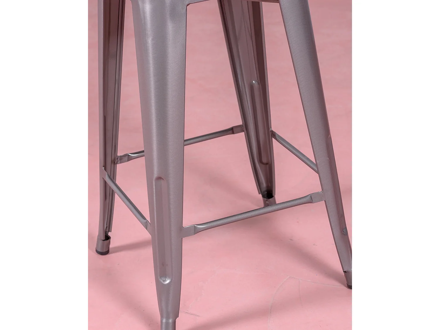 Lot van 4 metalen krukjes 66cm hoog - Bistro - Metaal