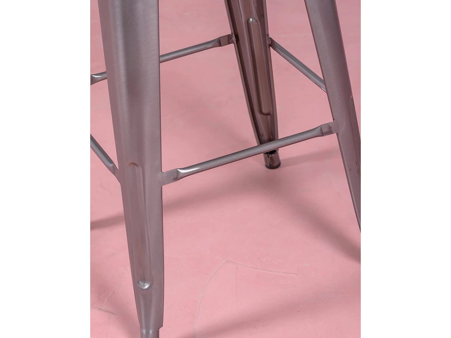 Lot de 4 tabourets en métal 76cm de haut - Bistro - Métal