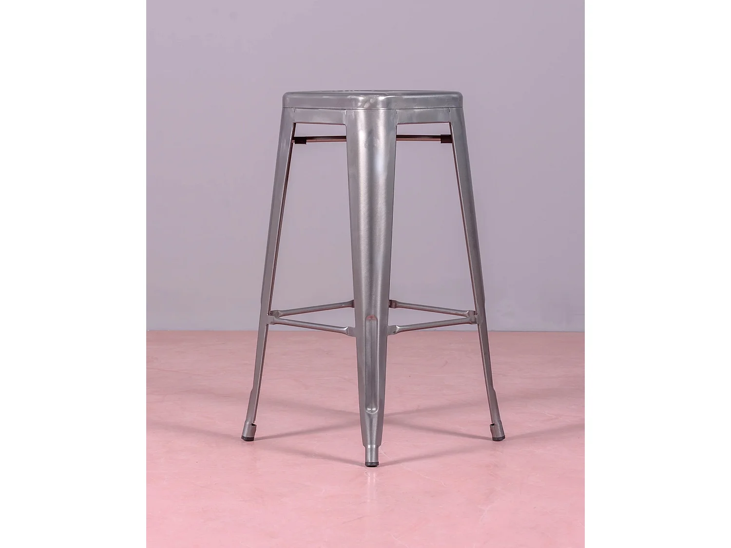 Lot de 4 tabourets en métal 76cm de haut - Bistro - Métal