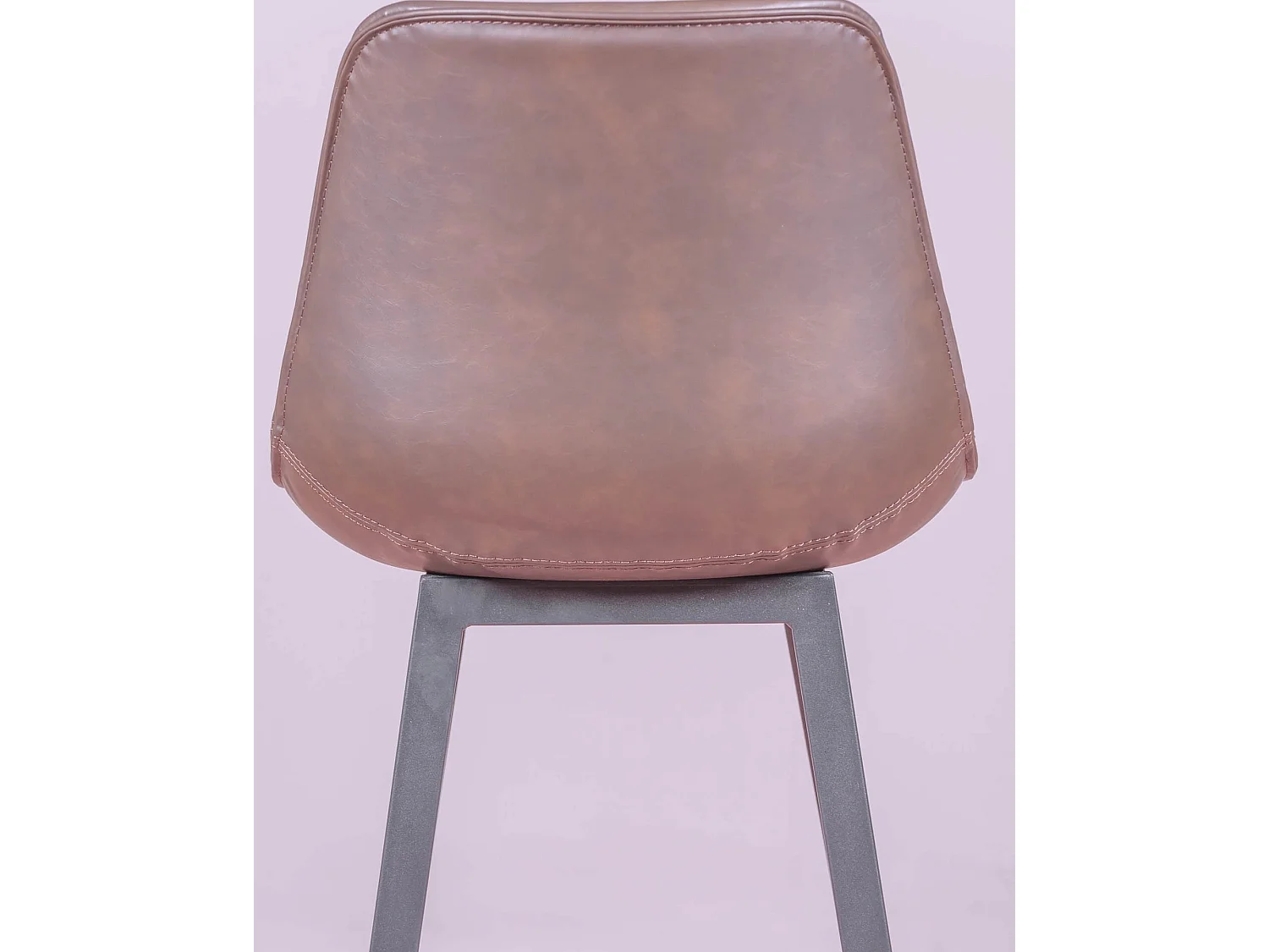 Lot de 2 tabourets hauts avec dossier - Jules - Brun