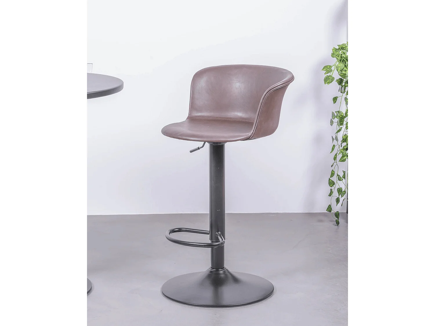 Lot de 2 tabourets réglables - Brandon - Brun