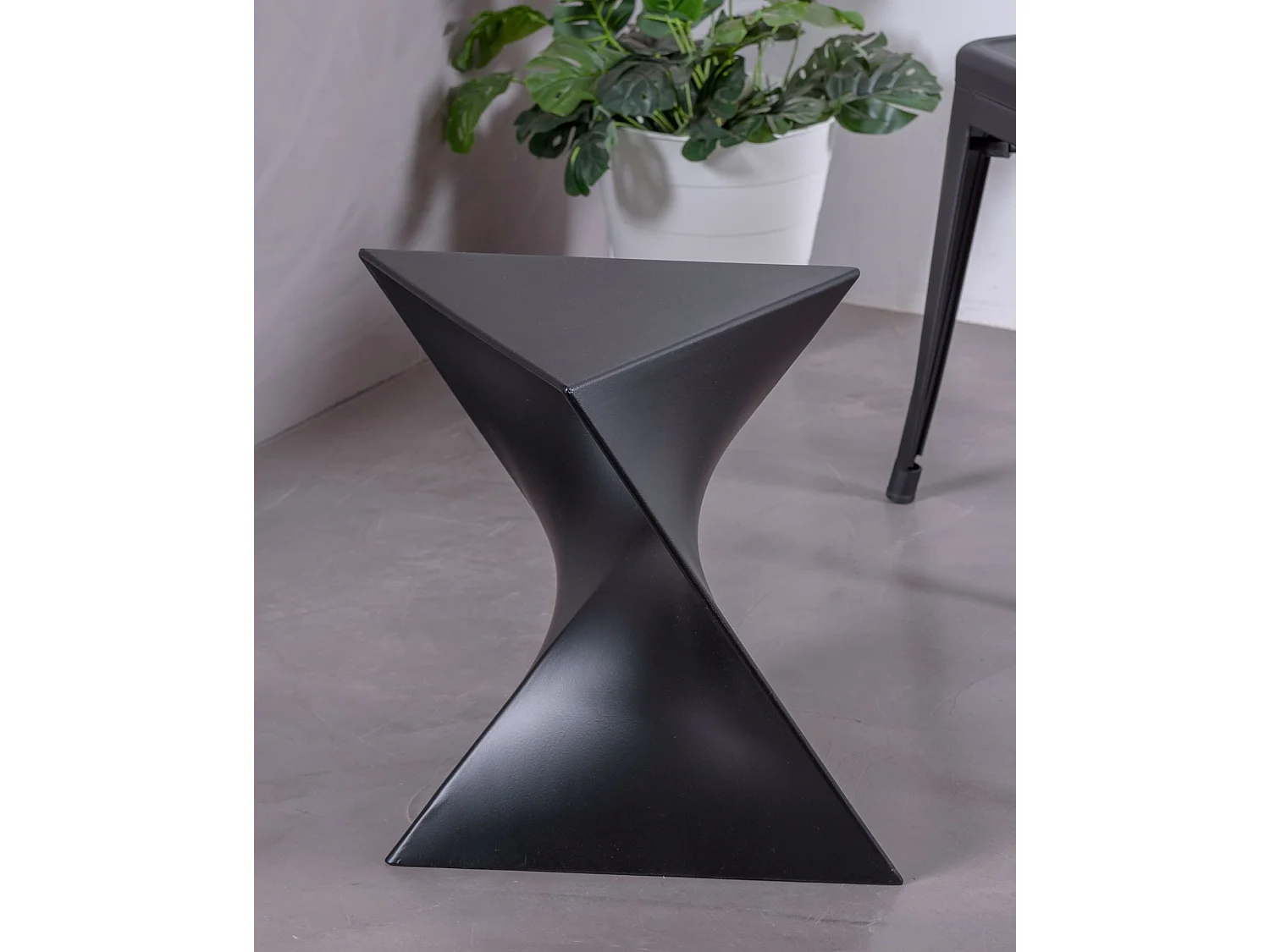 Tabouret Bas - Ciel - Noir