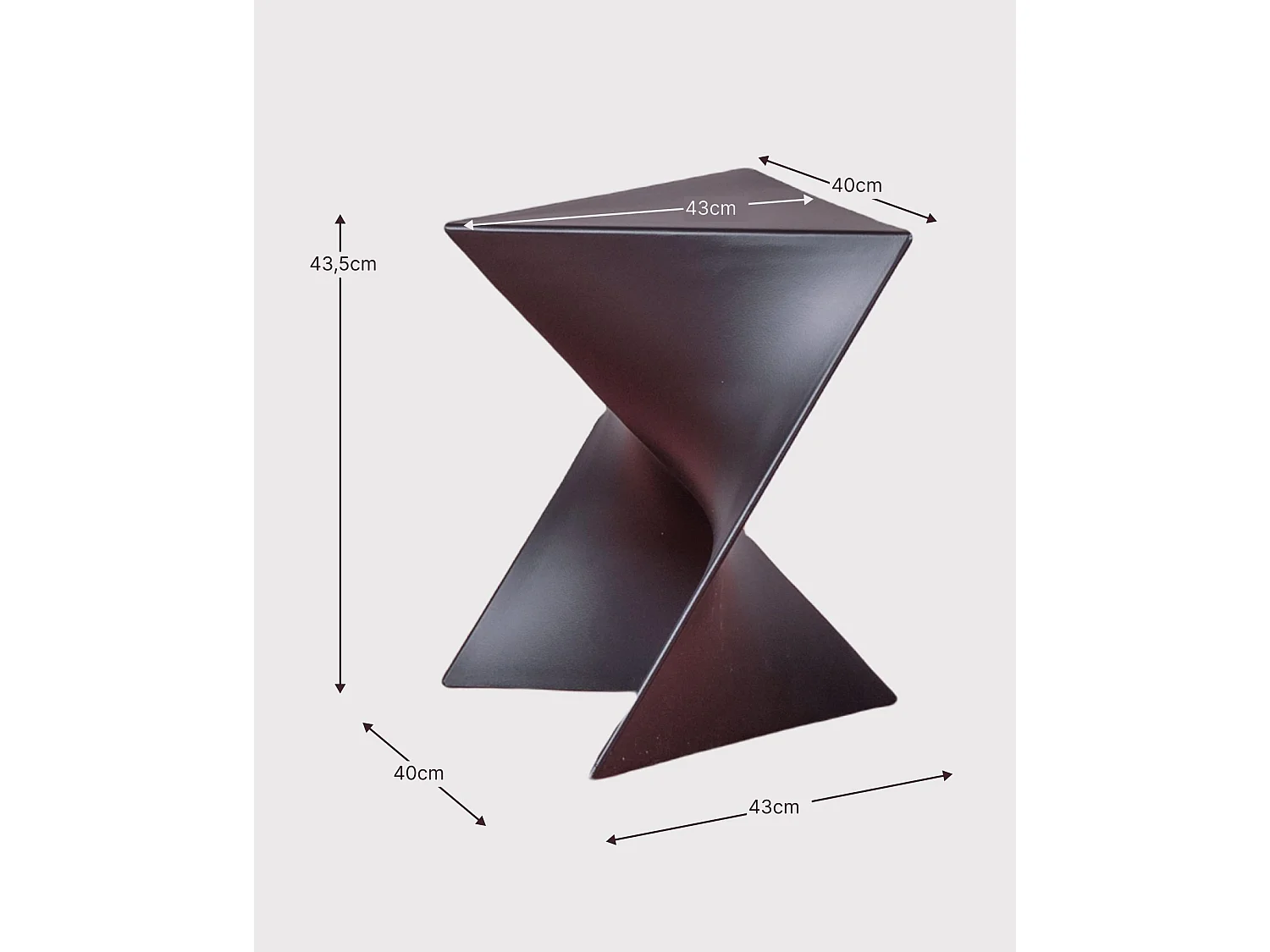 Tabouret Bas - Ciel - Noir