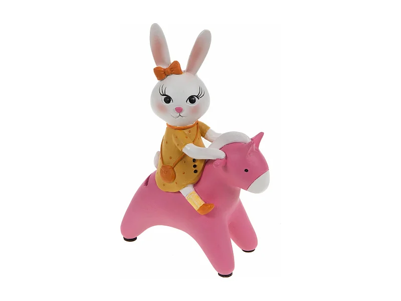 Tirelire petit lapin rose Mia 11x17x6 cm