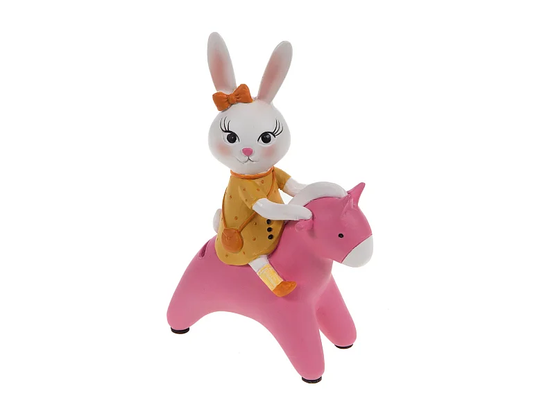 Tirelire petit lapin rose Mia 11x17x6 cm