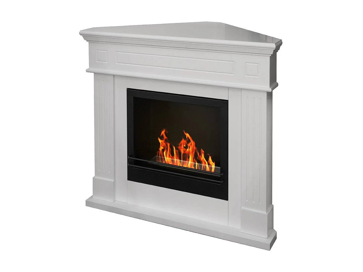 Hoek bio-ethanolhaard hoekvloer biohaard FORD Wit L110 x D63 x H102