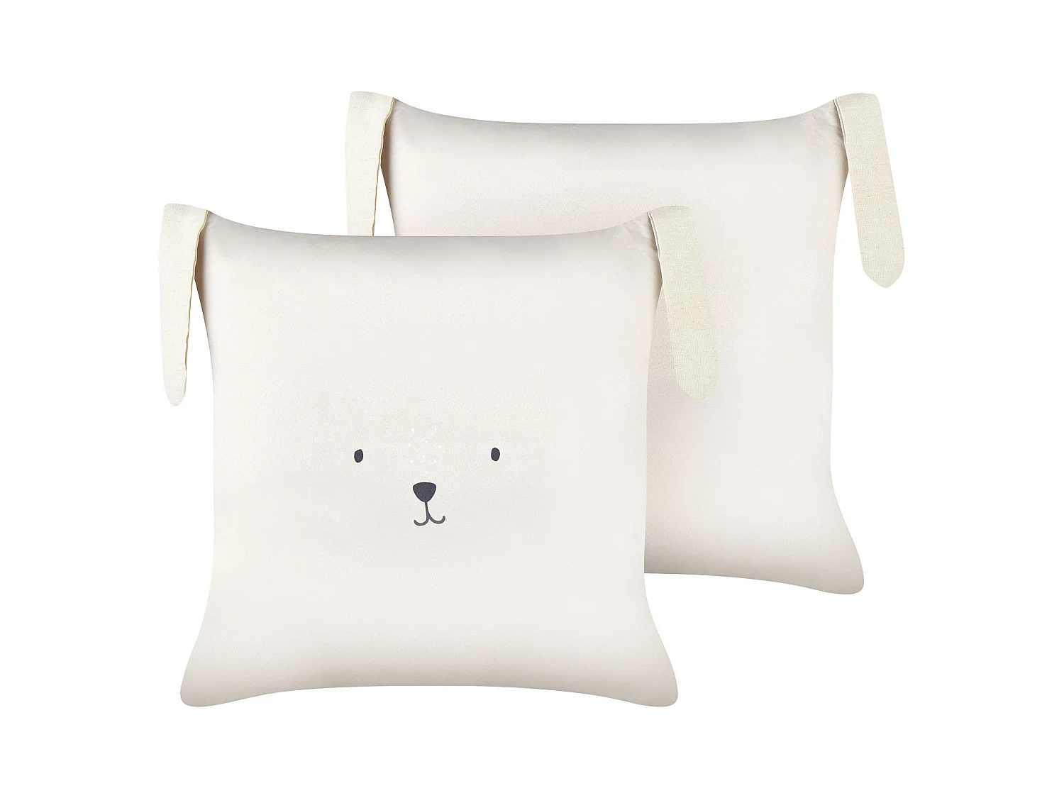 Lot de 2 coussins décoratifs CONEY Coton 45 x 45 cm Beige clair