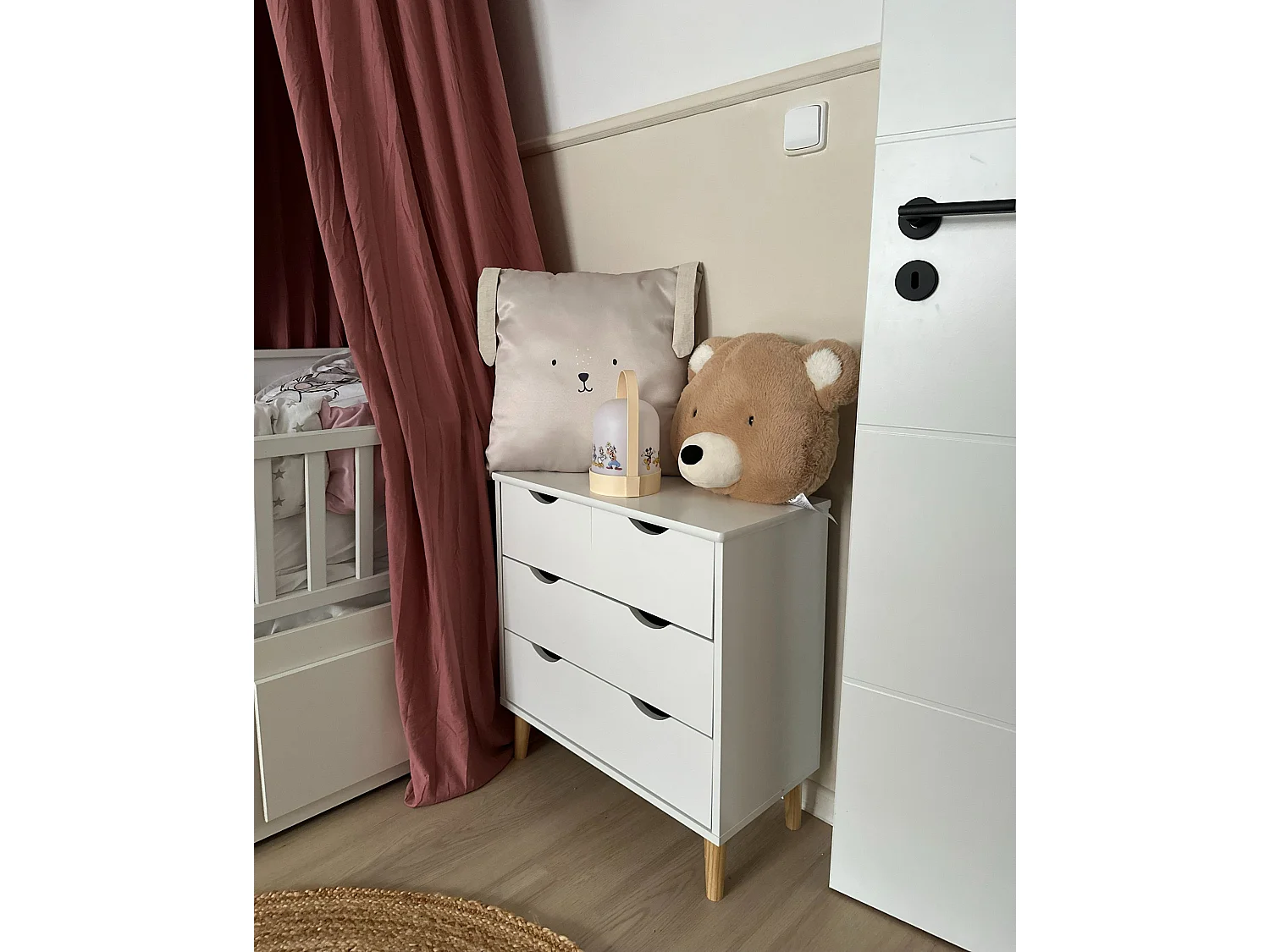 Set di 2 cuscini cotone beige chiaro 45 x 45 cm CONEY