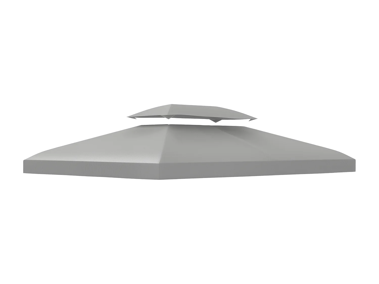 Toile de rechange pour pavillon tonnelle tente 3 x 4 m polyester haute densité 180 g/m² gris clair