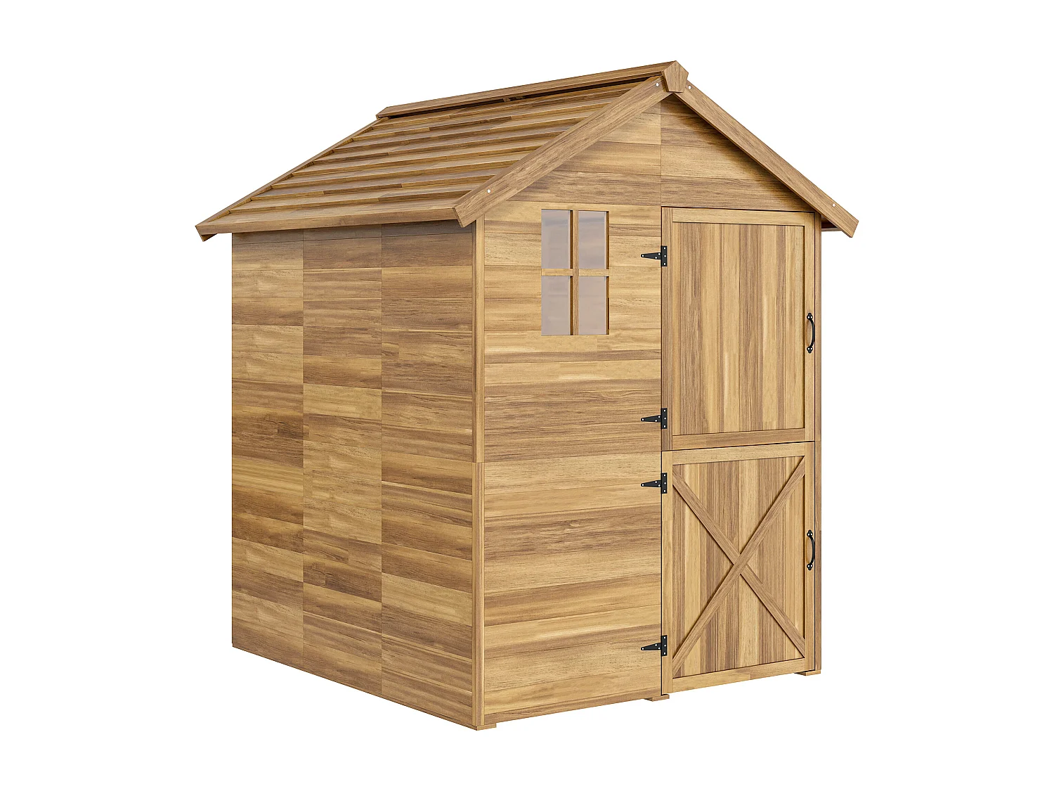 Abri de jardin surface 2,88 m² dim. 1,97L x 1,8l x 2,2H m cabanon porte fenêtre plancher inclus bois pré-huilé