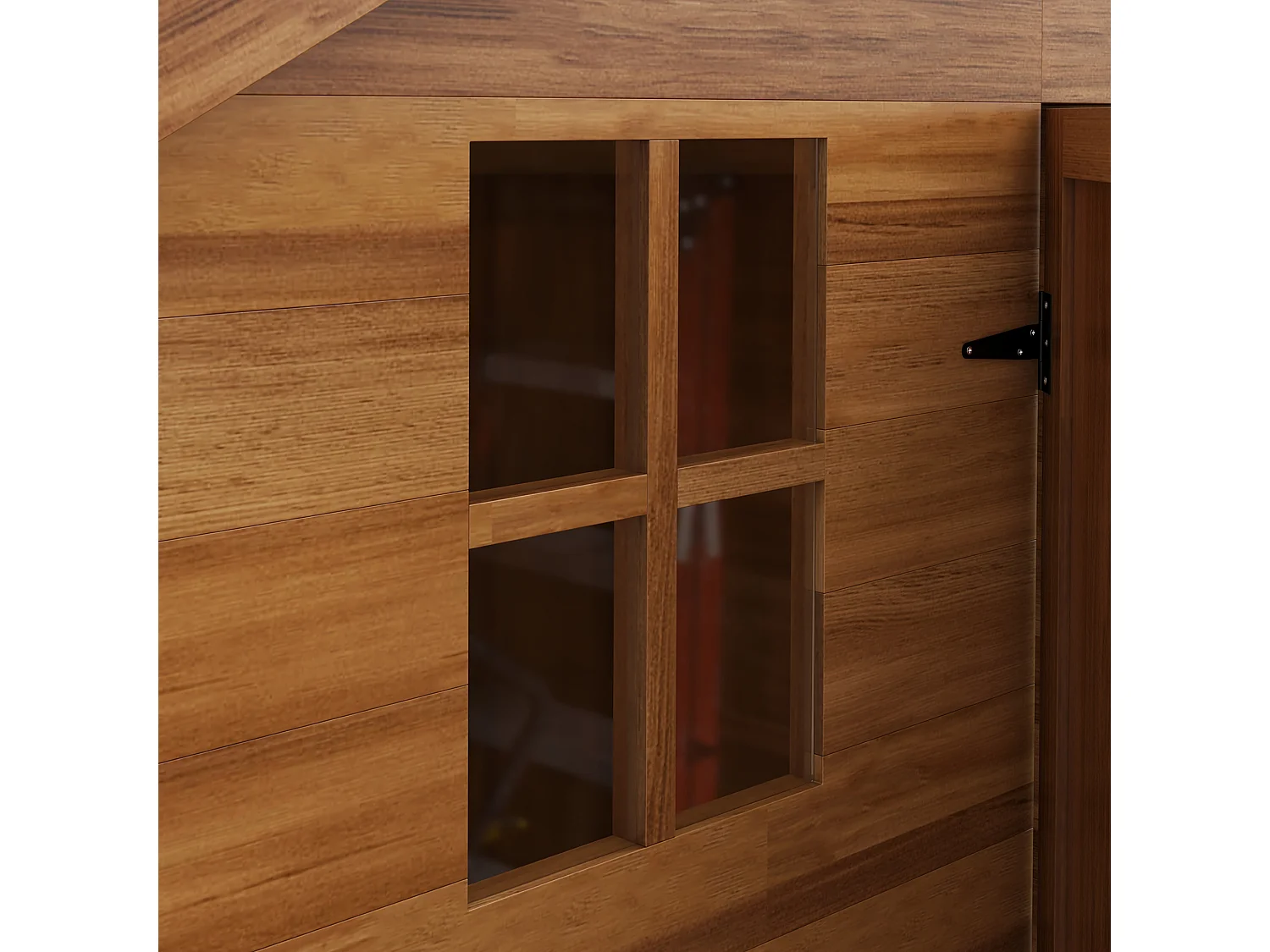 Abri de jardin surface 2,88 m² dim. 1,97L x 1,8l x 2,2H m cabanon porte fenêtre plancher inclus bois pré-huilé