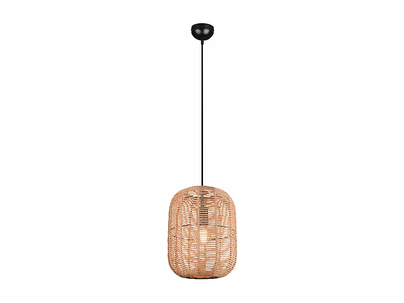 Suspension Led métal et sisal culot E27 diamètre 35 cm - Trio - Runa