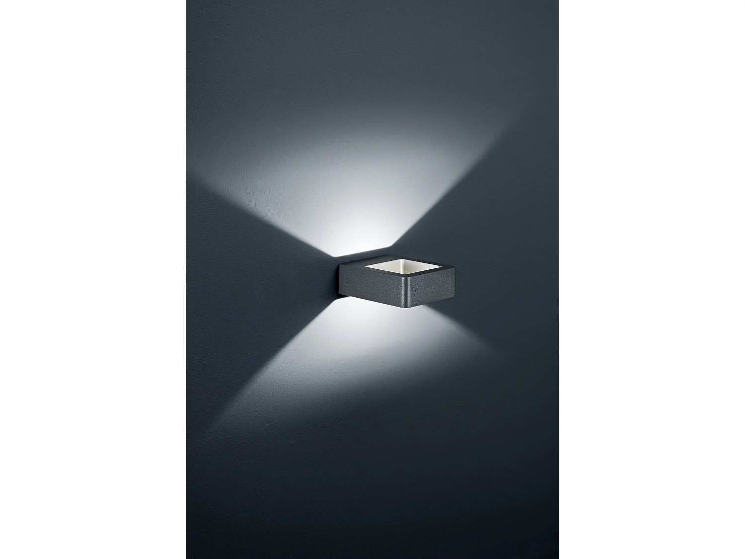 Applique LED, alluminio, antracite, 12x4,5x14,5 cm, Reno
