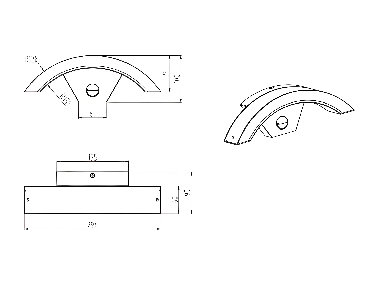 Applique de jardin LED Ohio avec capteur