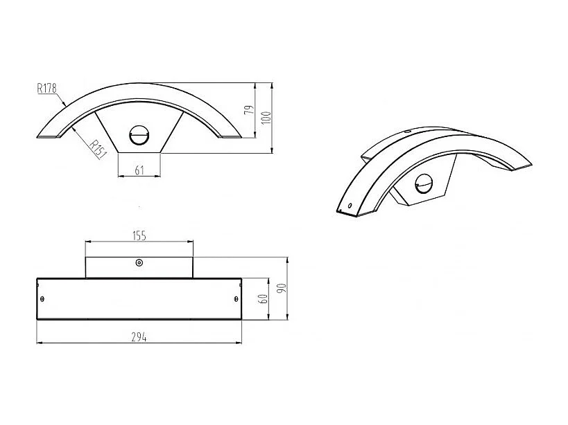 Applique de jardin LED Ohio avec capteur