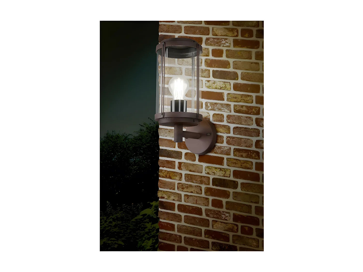 Applique murale extérieure rouille culot E27 - Trio - Tanaro