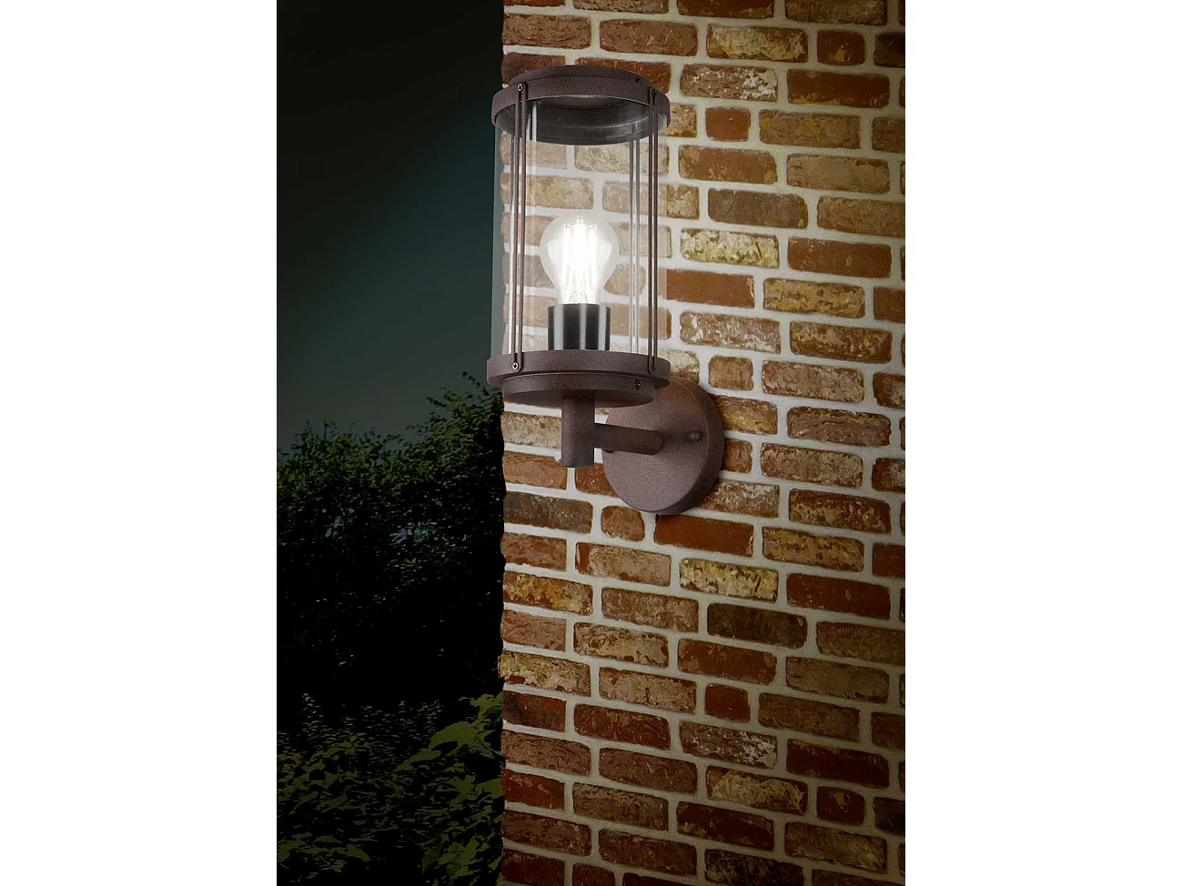 Applique murale extérieure rouille culot E27 - Trio - Tanaro