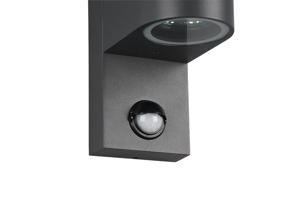 Applique extérieure aluminium avec détecteur ronde - Trio - Roya