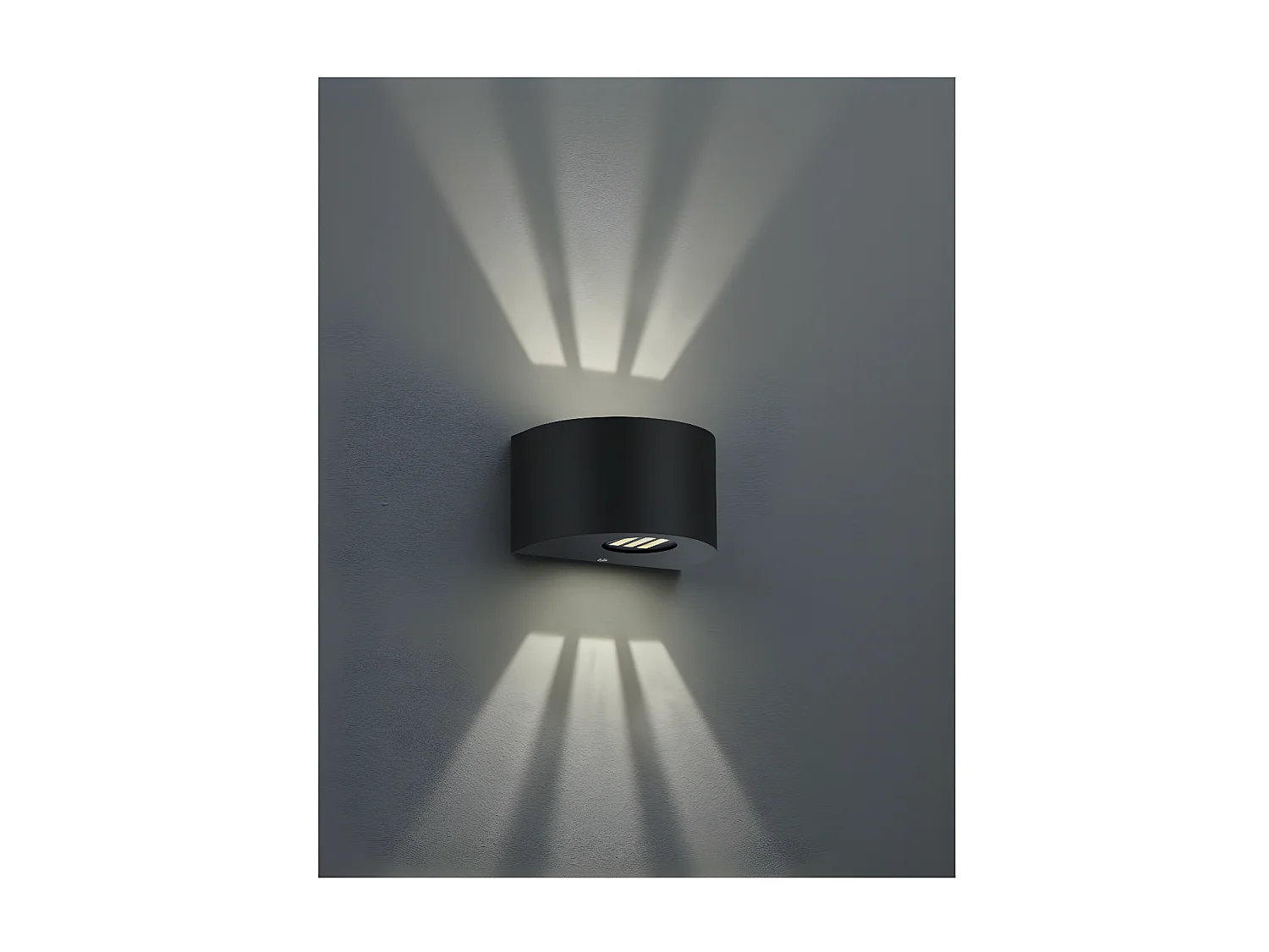 Applique murale Led extérieure noire bi-directionnelle - Trio - Rosario