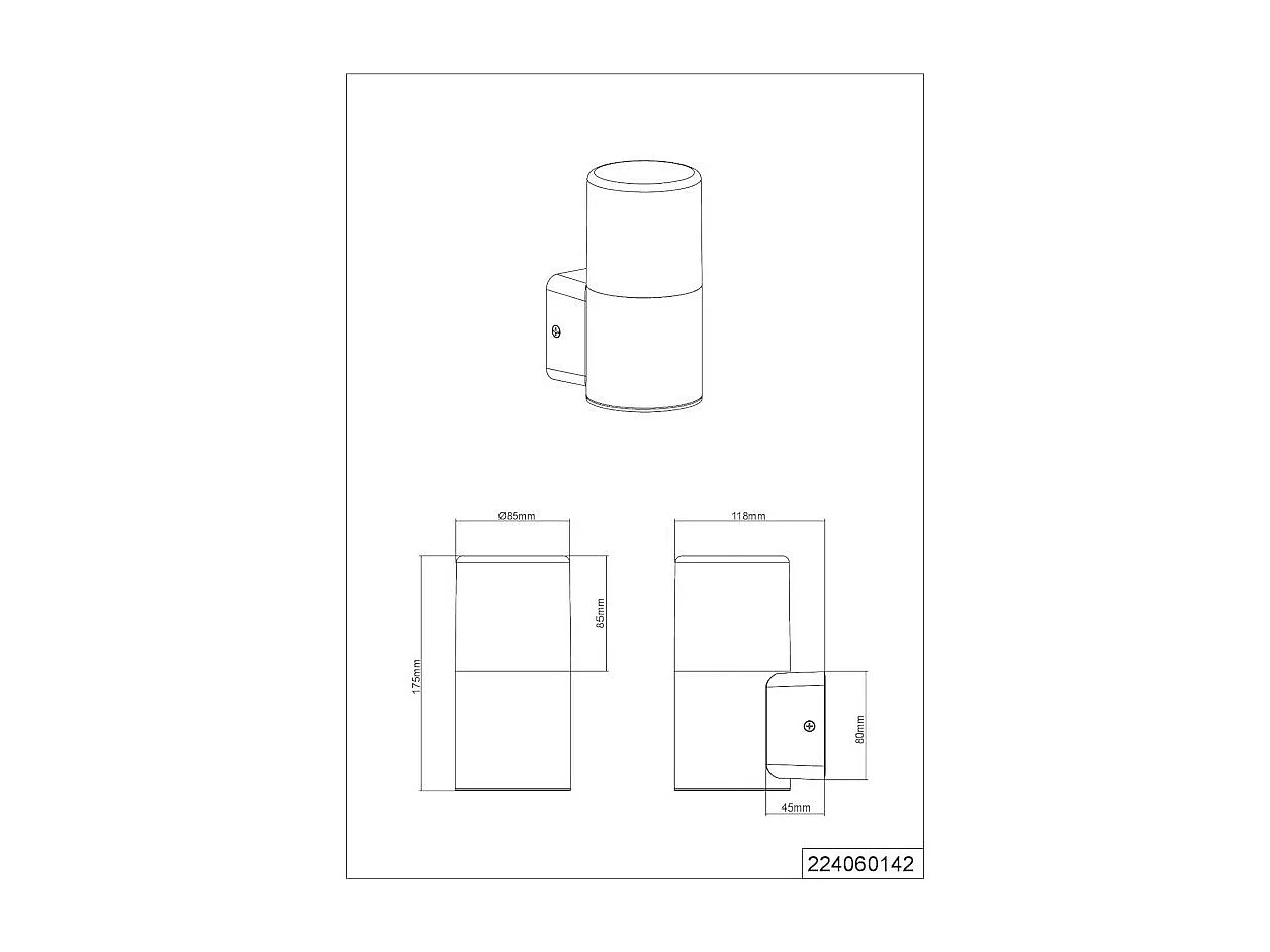 Applique murale extérieure anthracite avec ou sans détecteur - Trio - Hoosic