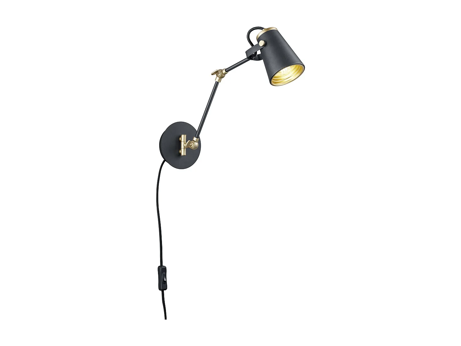 Applique Edward, Métal, Noir