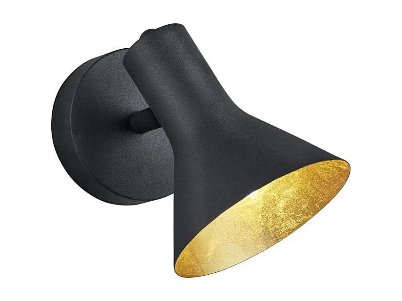 Spot industriel noir et or Nina