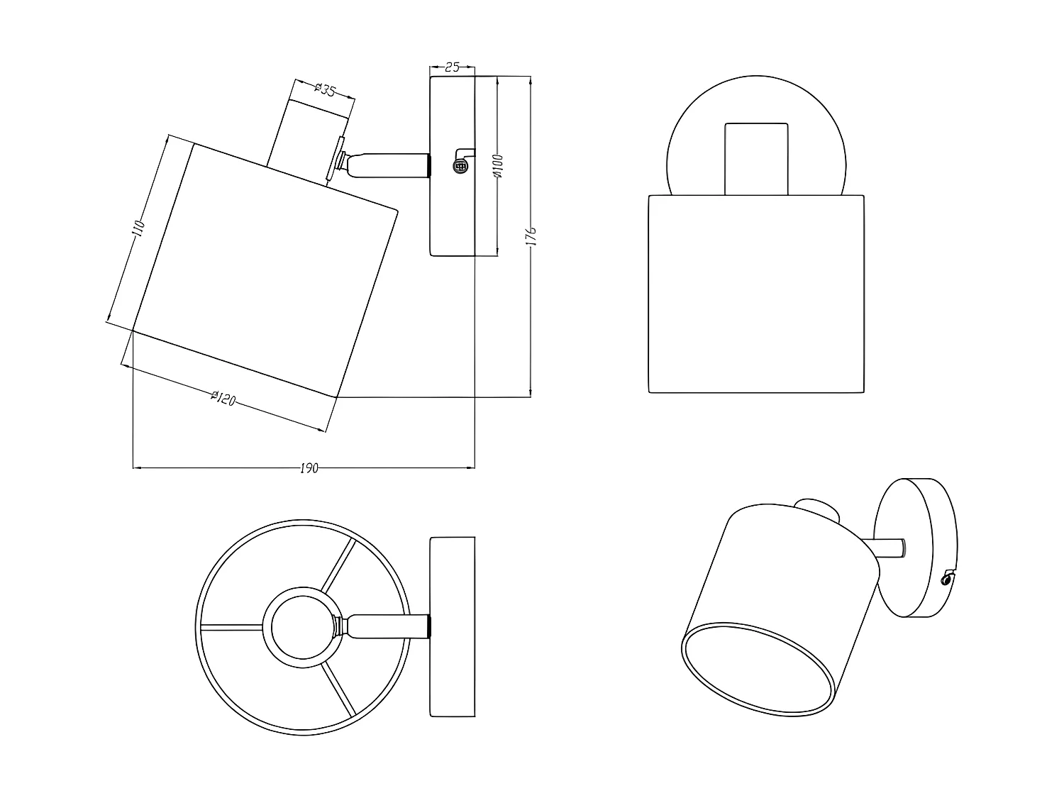 Plafonnier / Applique 1 lampe Tommy