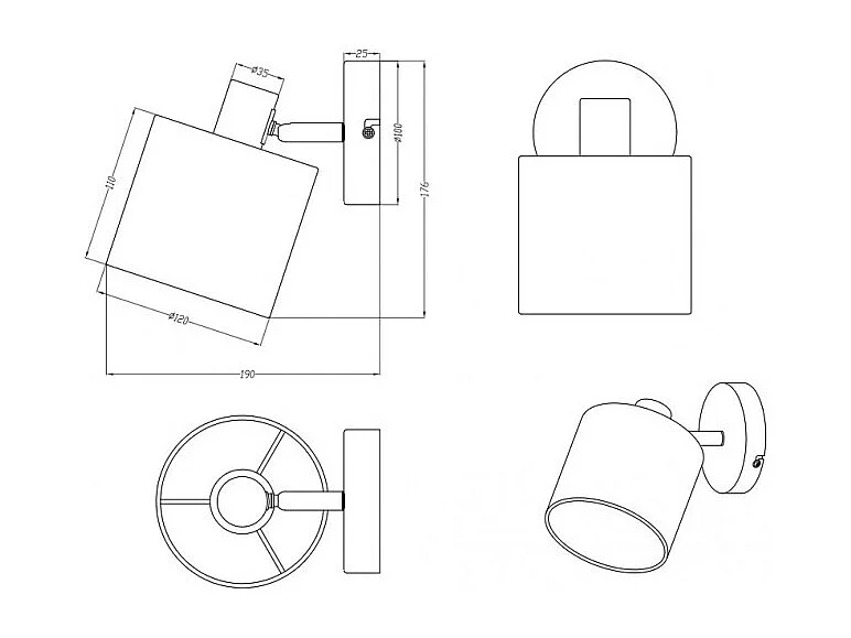 Plafonnier / Applique 1 lampe Tommy