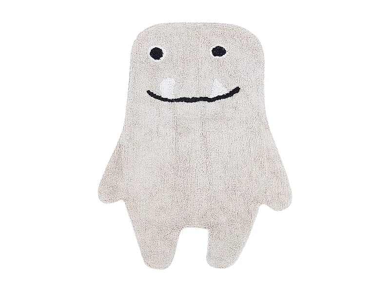 Tapete para crianças em algodão creme motivo de monstro 70 x 100 cm ZODI