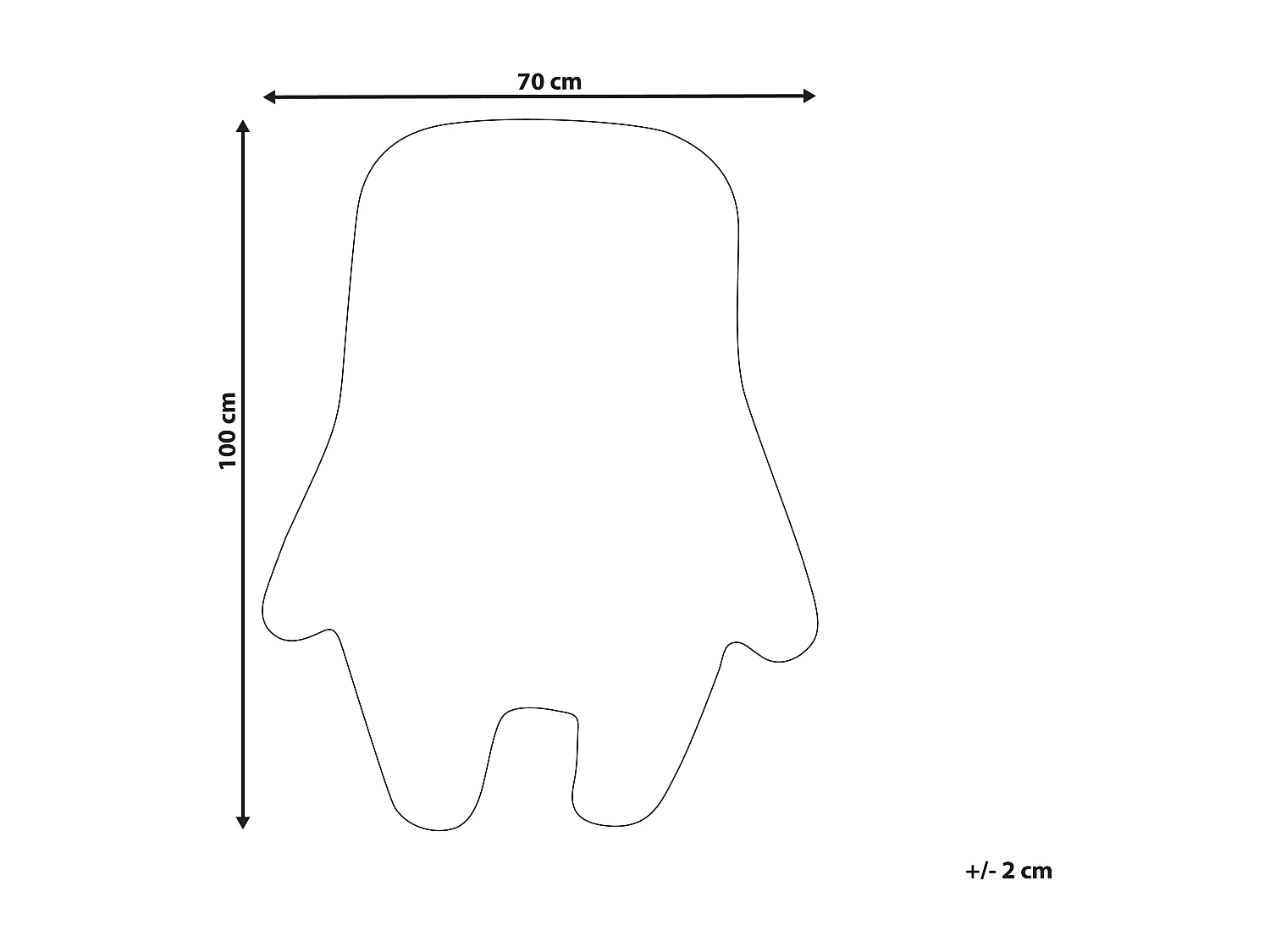 Dywan dziecięcy bawełniany potworek 70 x 100 cm beżowy ZODI