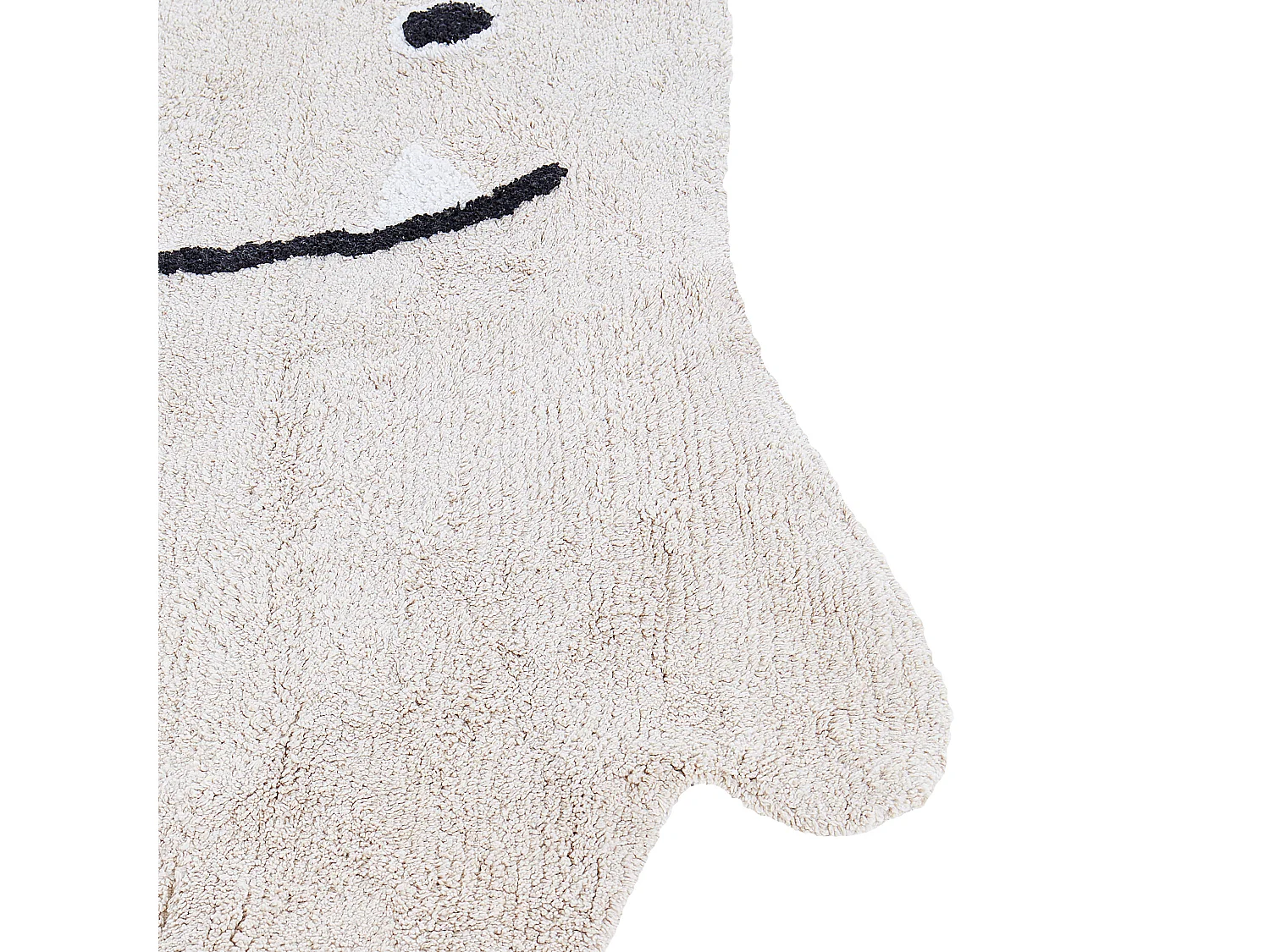 Kinderteppich aus Baumwolle mit Gespenstermotiv 70 x 100 cm Beige ZODI