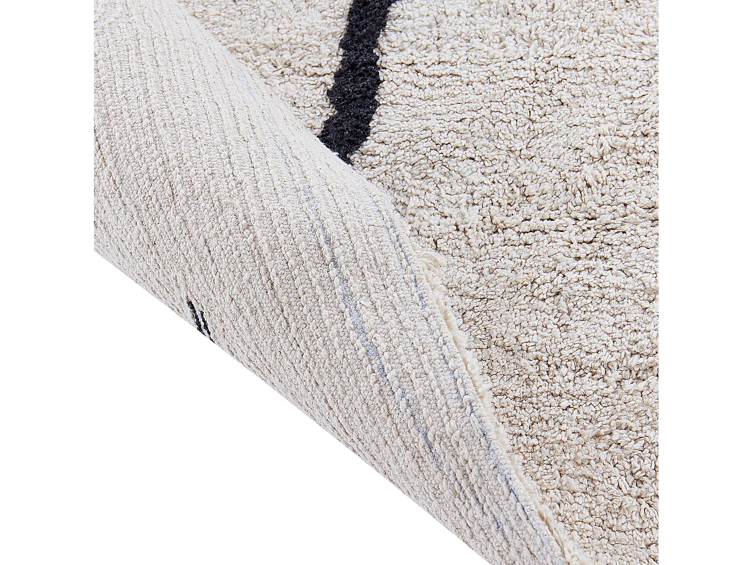 Kinderteppich aus Baumwolle mit Gespenstermotiv 70 x 100 cm Beige ZODI