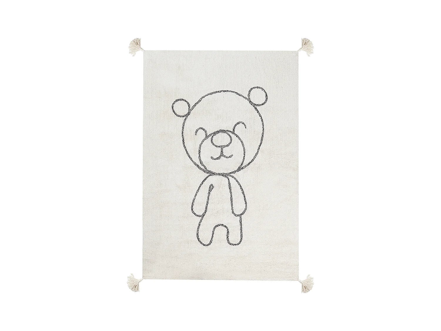 Tapis enfant ZORAKAN Beige clair 140 x 200 cm Coton