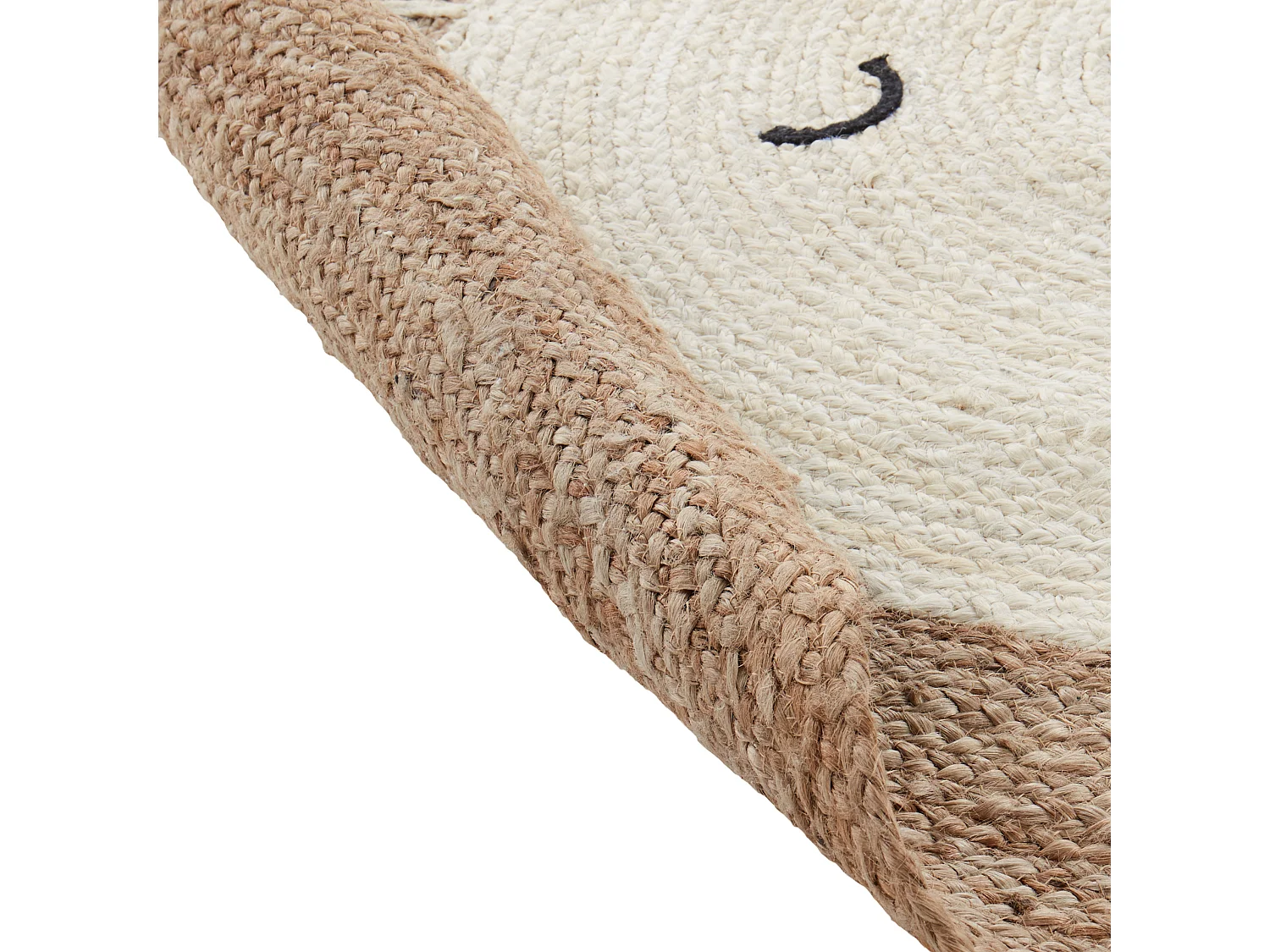 Vloerkleed leeuw jute beige ⌀ 120 cm KOVU