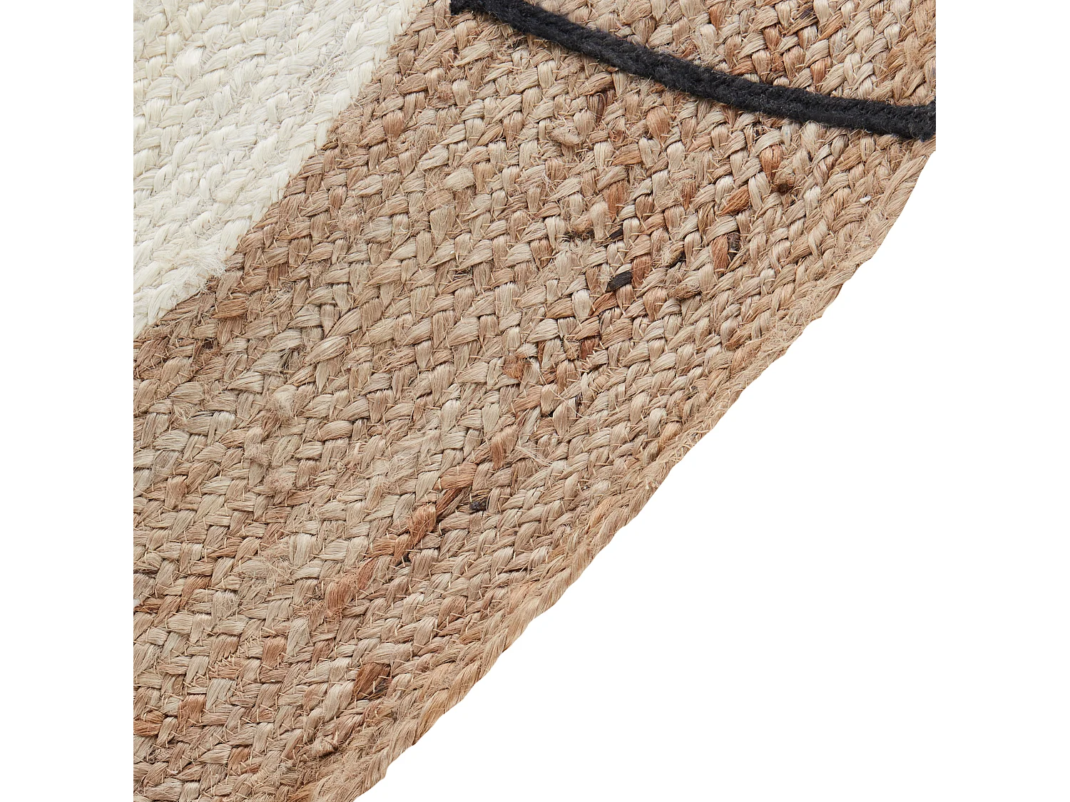 Kinderteppich aus Jute beige Bärenmotiv rund ⌀ 120 cm für Kinderzimmer Kovu